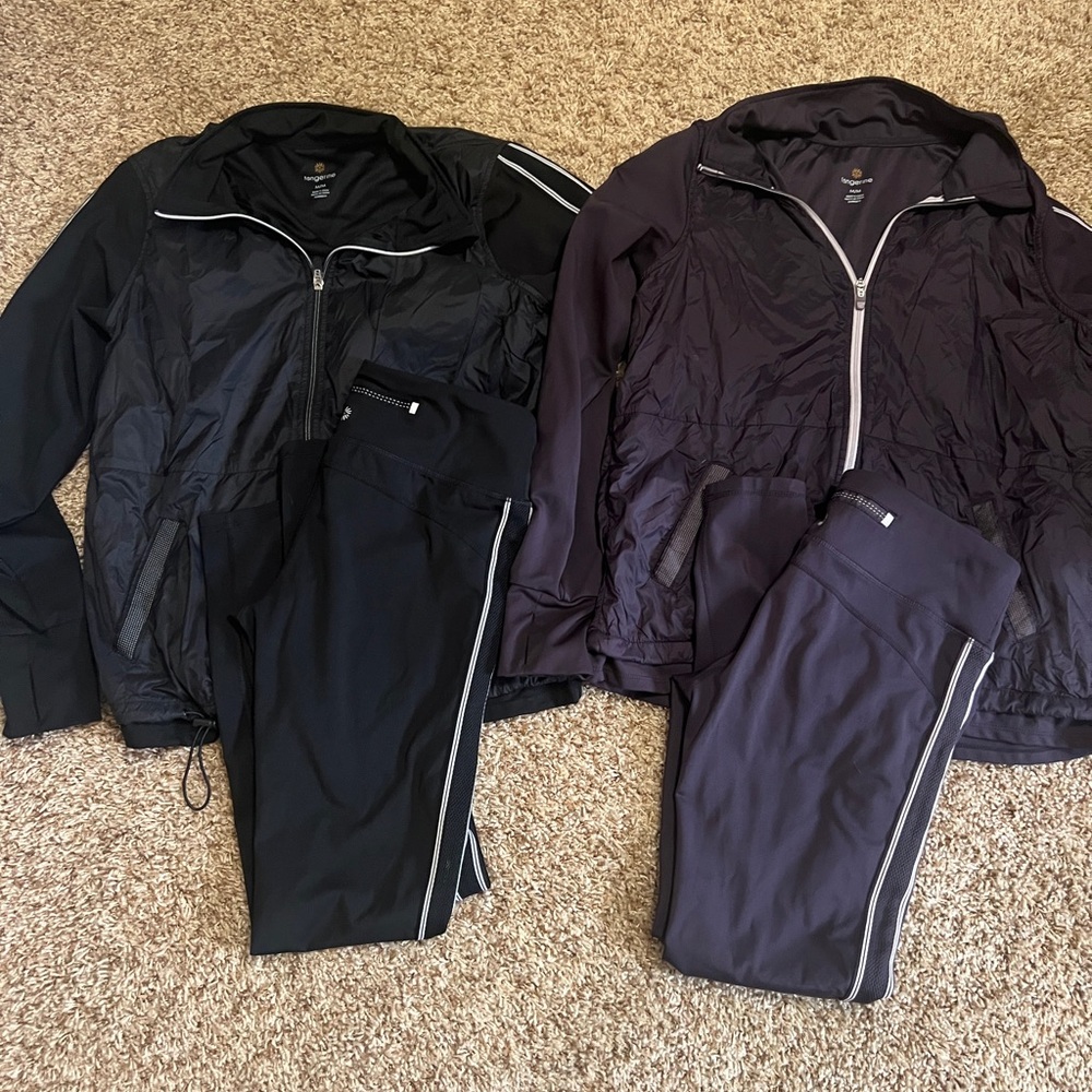 Tangerine Black and Purple Windbreaker Sets